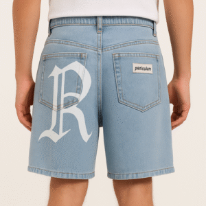 “Denim Drama” Light Blue Baggy Jorts